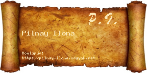 Pilnay Ilona névjegykártya